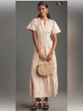 Anthropologie size L The Somerset maxi dress in sand